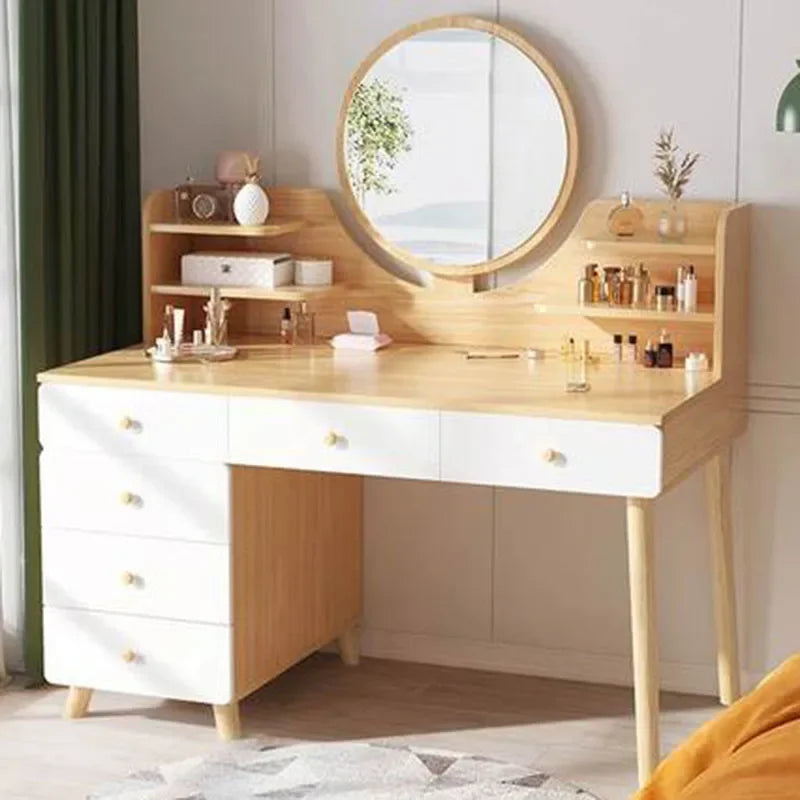 Mirror Cabinet Led Dressing Table Brown