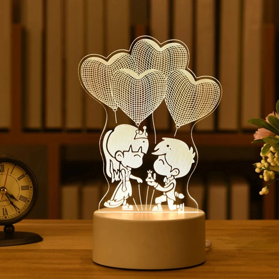 3D Lamp Acrylic USB