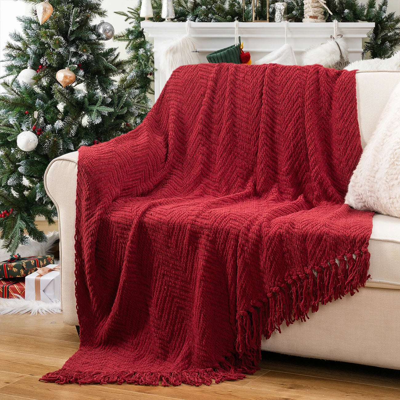 Battilo Thick Knitted Throw Blanket