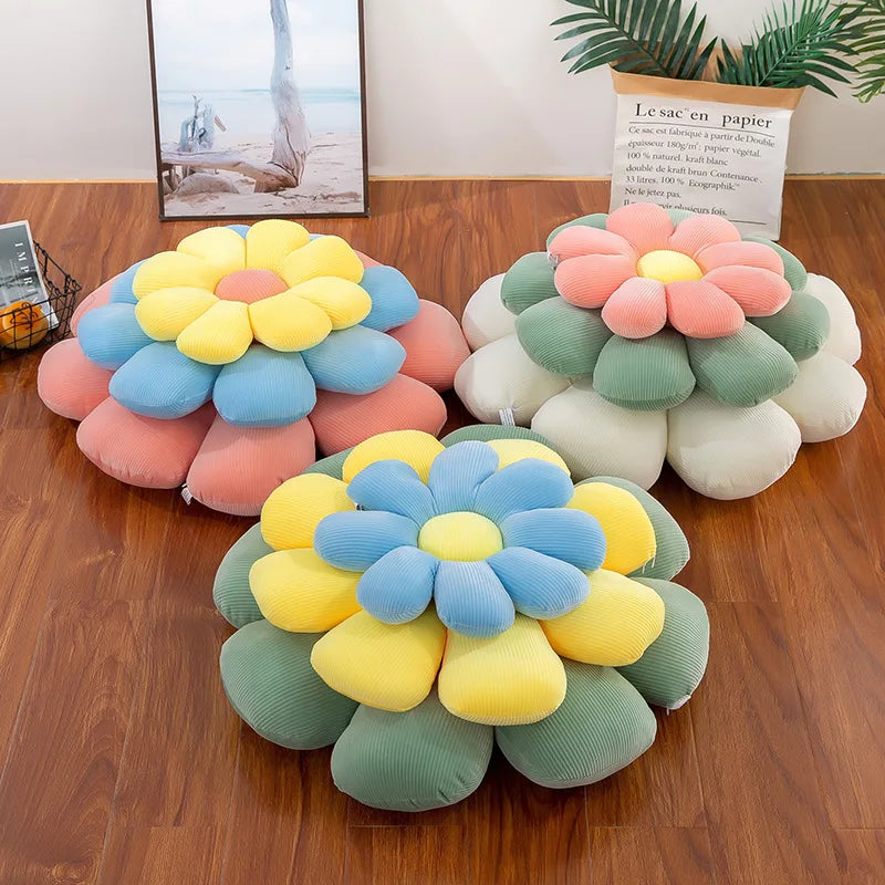 Daisy Flower Plush Cushion Colorful Petal