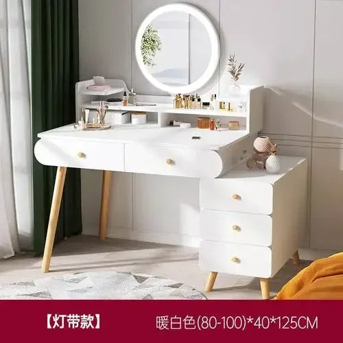 Mirror Cabinet Led Dressing Table Brown