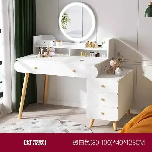 Mirror Cabinet Led Dressing Table Brown