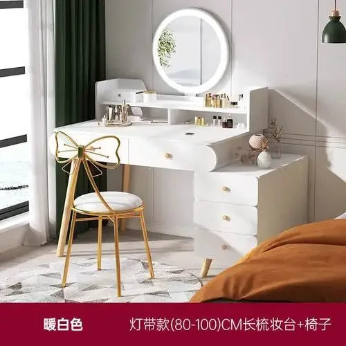 Mirror Cabinet Led Dressing Table Brown