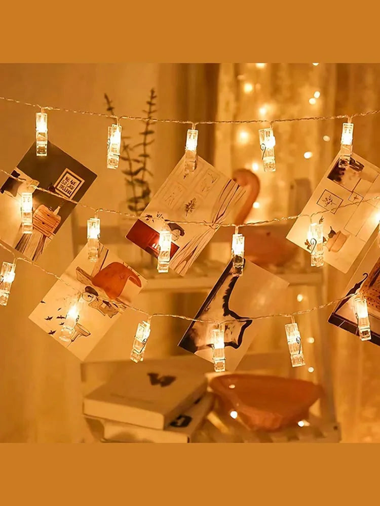 1Pack Photo Clip String Lights 10/20/30/40Led