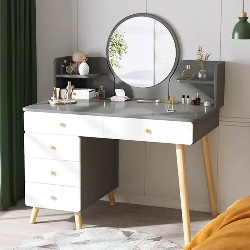 Mirror Cabinet Led Dressing Table Brown