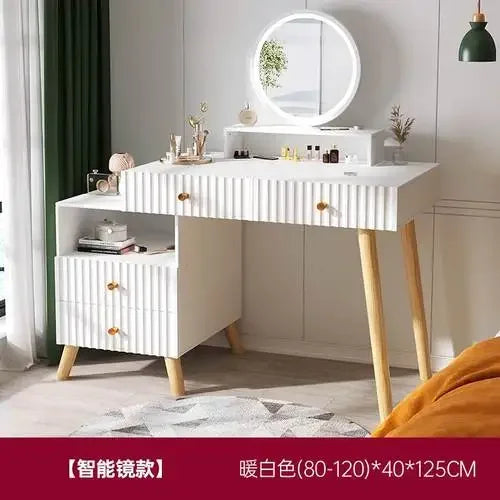 Mirror Cabinet Led Dressing Table Brown