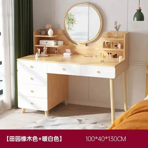 Mirror Cabinet Led Dressing Table Brown