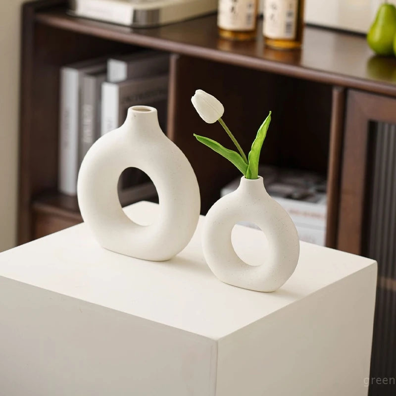 Decorative Ceramic Pure White Vase