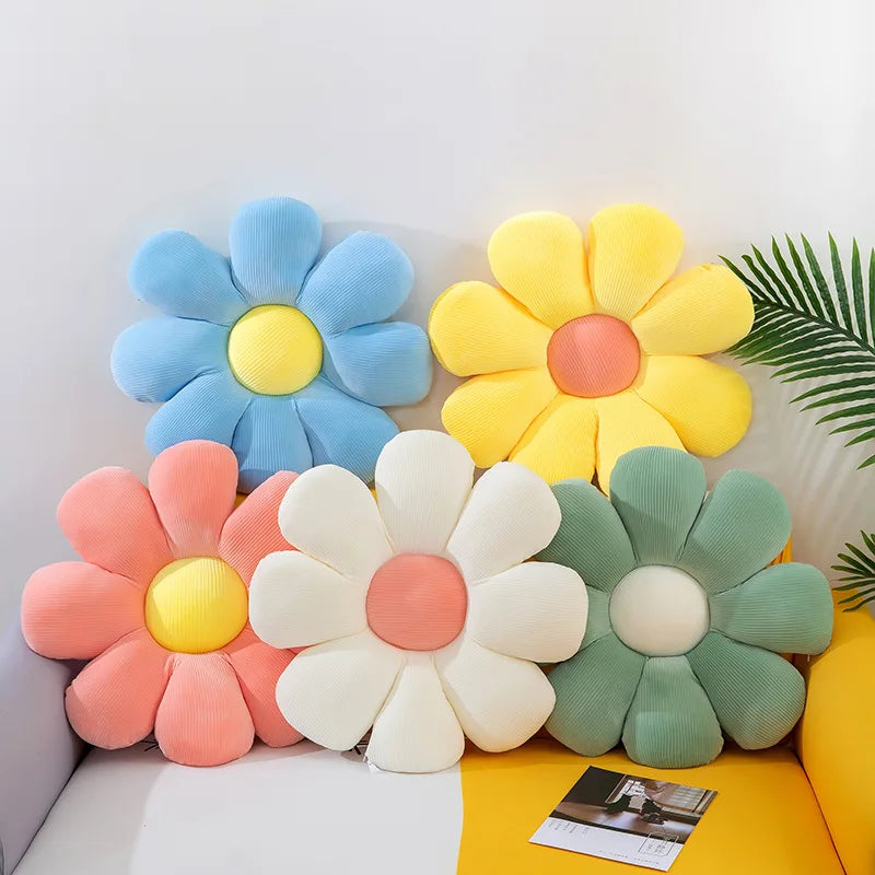 Daisy Flower Plush Cushion Colorful Petal