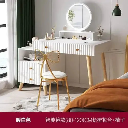 Mirror Cabinet Led Dressing Table Brown