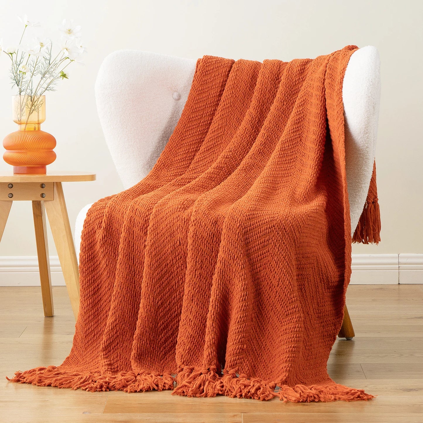 Battilo Thick Knitted Throw Blanket