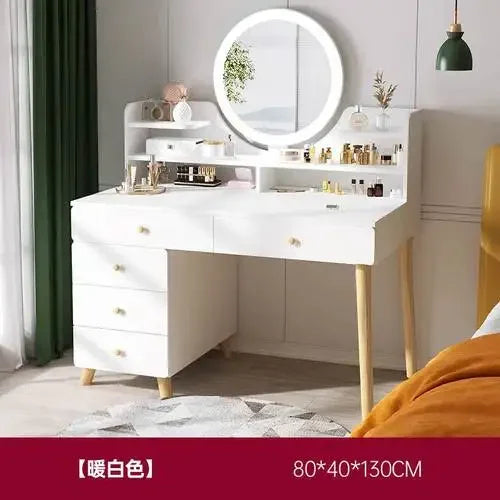 Mirror Cabinet Led Dressing Table Brown