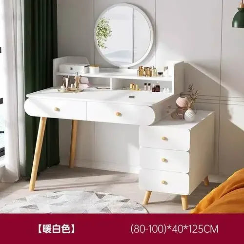 Mirror Cabinet Led Dressing Table Brown