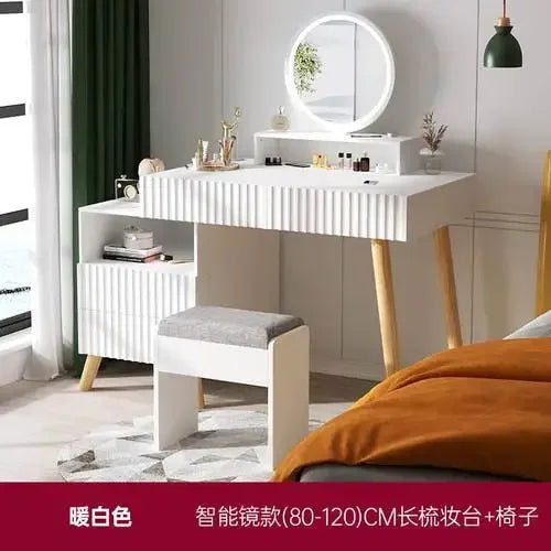 Mirror Cabinet Led Dressing Table Brown