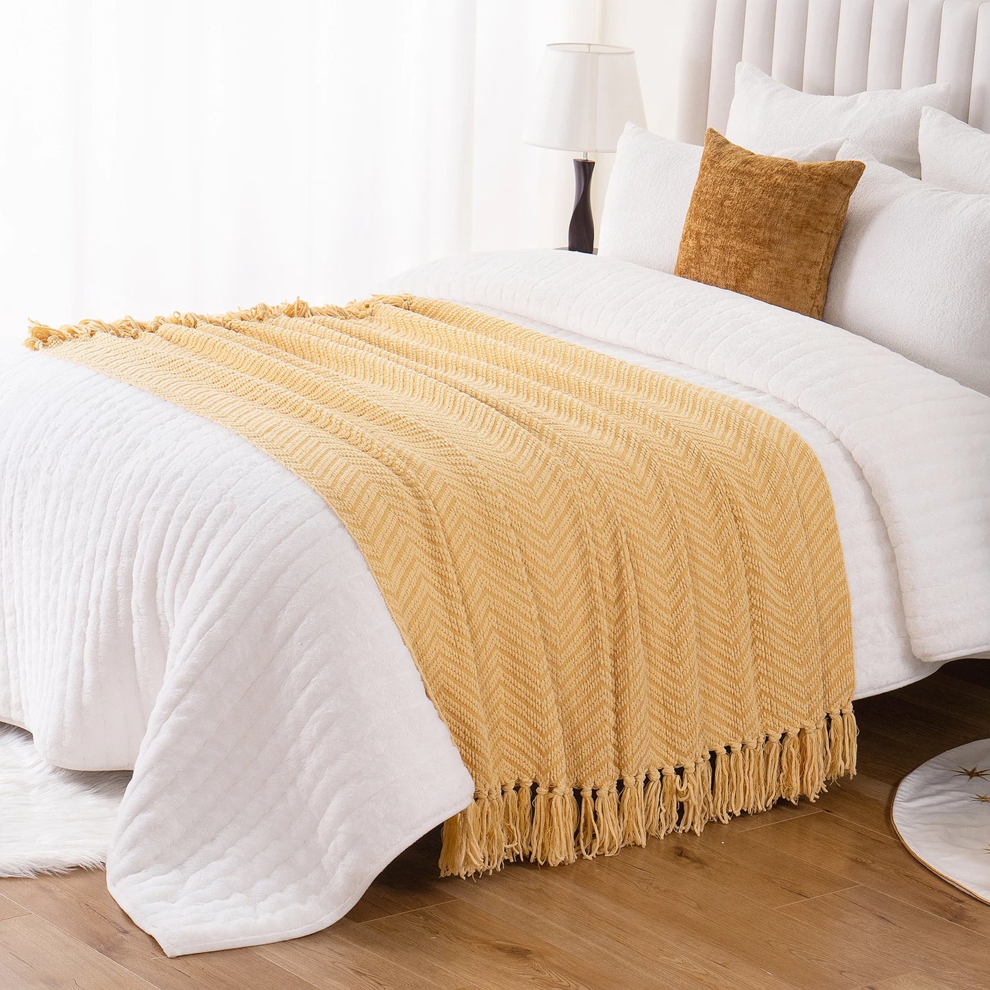 Battilo Thick Knitted Throw Blanket