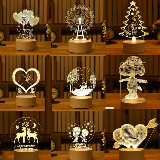 3D Lamp Acrylic USB