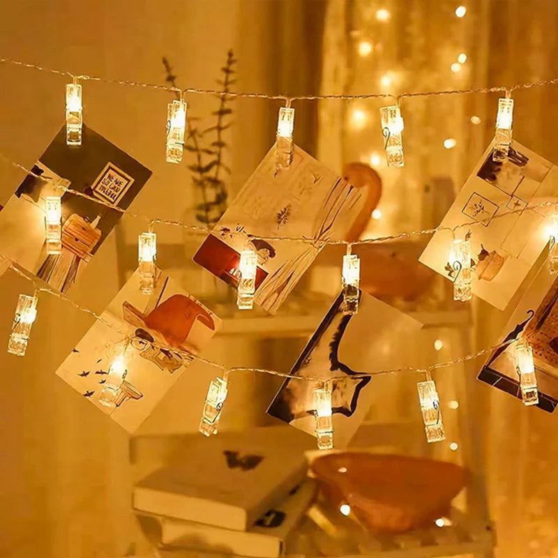 1Pack Photo Clip String Lights 10/20/30/40Led