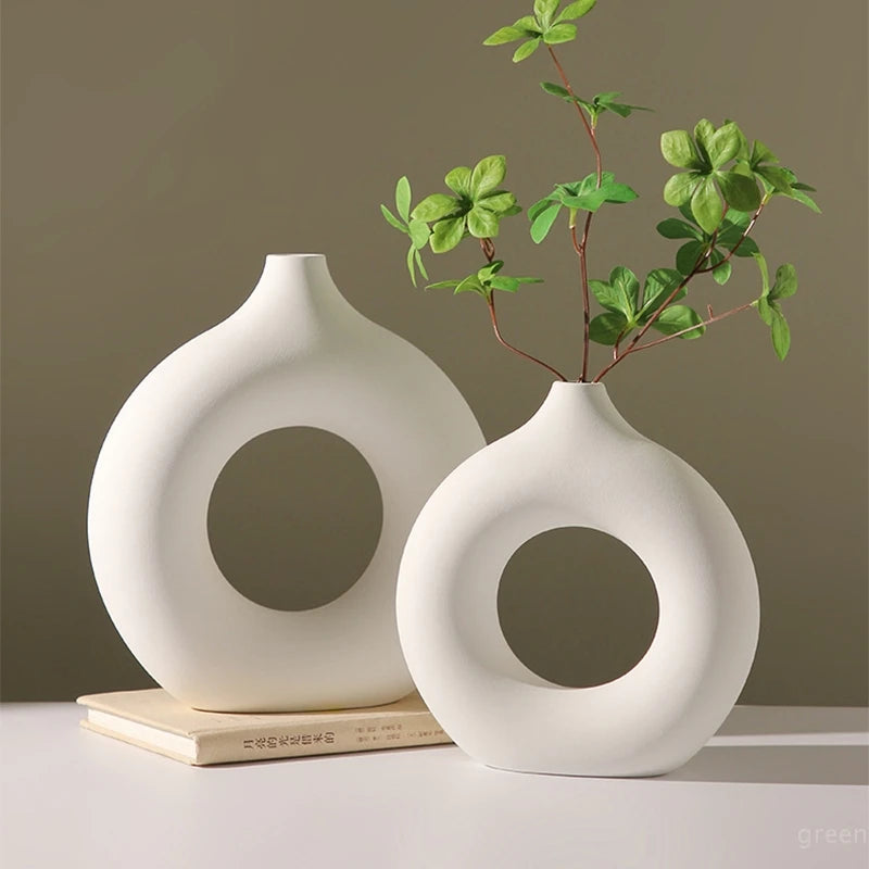 Decorative Ceramic Pure White Vase