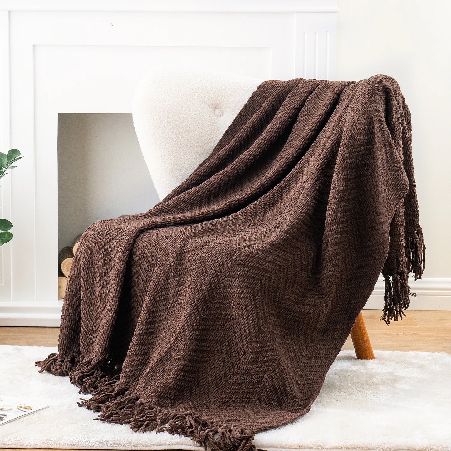 Battilo Thick Knitted Throw Blanket