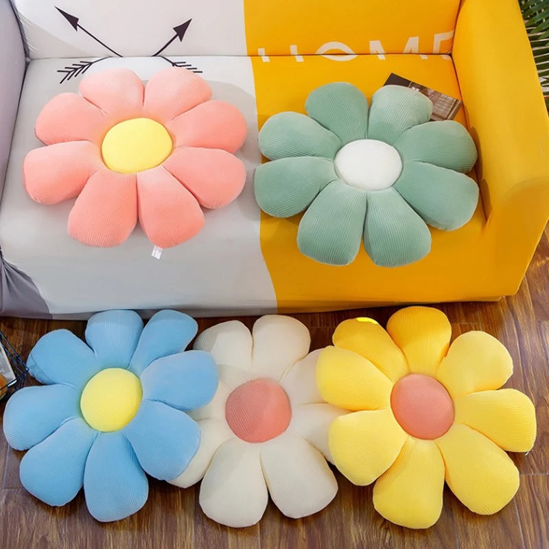 Daisy Flower Plush Cushion Colorful Petal