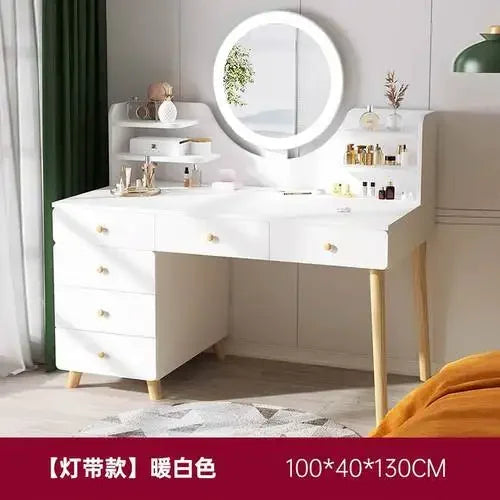 Mirror Cabinet Led Dressing Table Brown