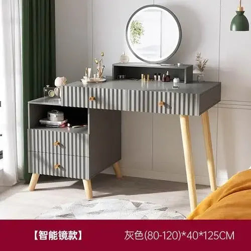 Mirror Cabinet Led Dressing Table Brown