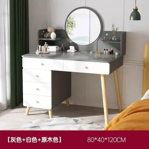 Mirror Cabinet Led Dressing Table Brown