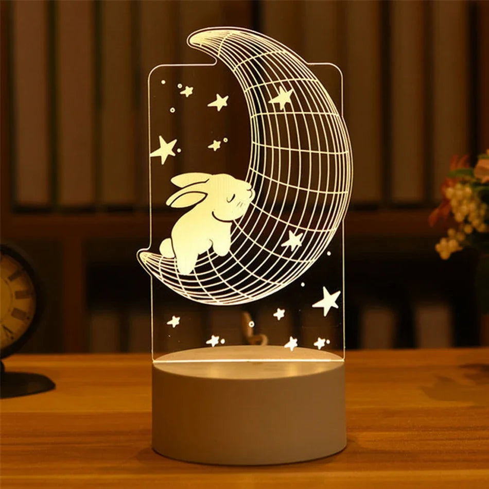 3D Lamp Acrylic USB