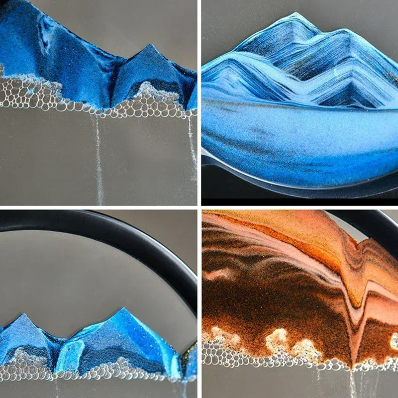 3D Moving Sand Art Picture Round